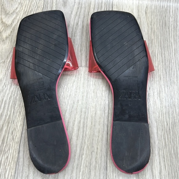 Zara pink vinyl flat sandals - Picture 8 of 9